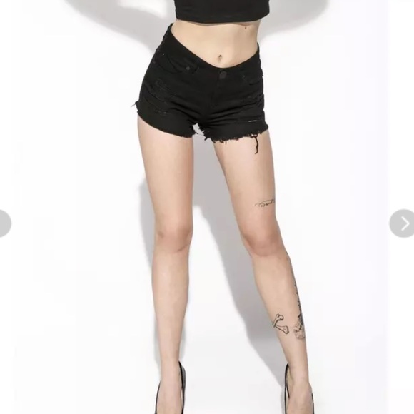 🖤 Black Craft Midnight Denim Shorts 27 - Picture 6 of 13